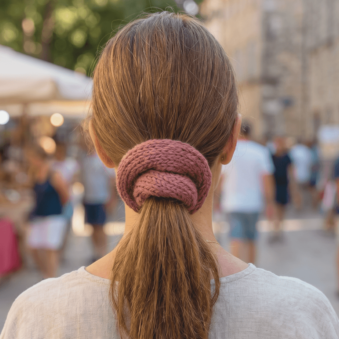 Rustic Raspberry - Highland/Alpaca Wool Hair Wrap  | le joyau shop