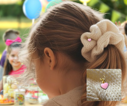 The Sweetheart Knit Wool Scrunchie in Cream White
