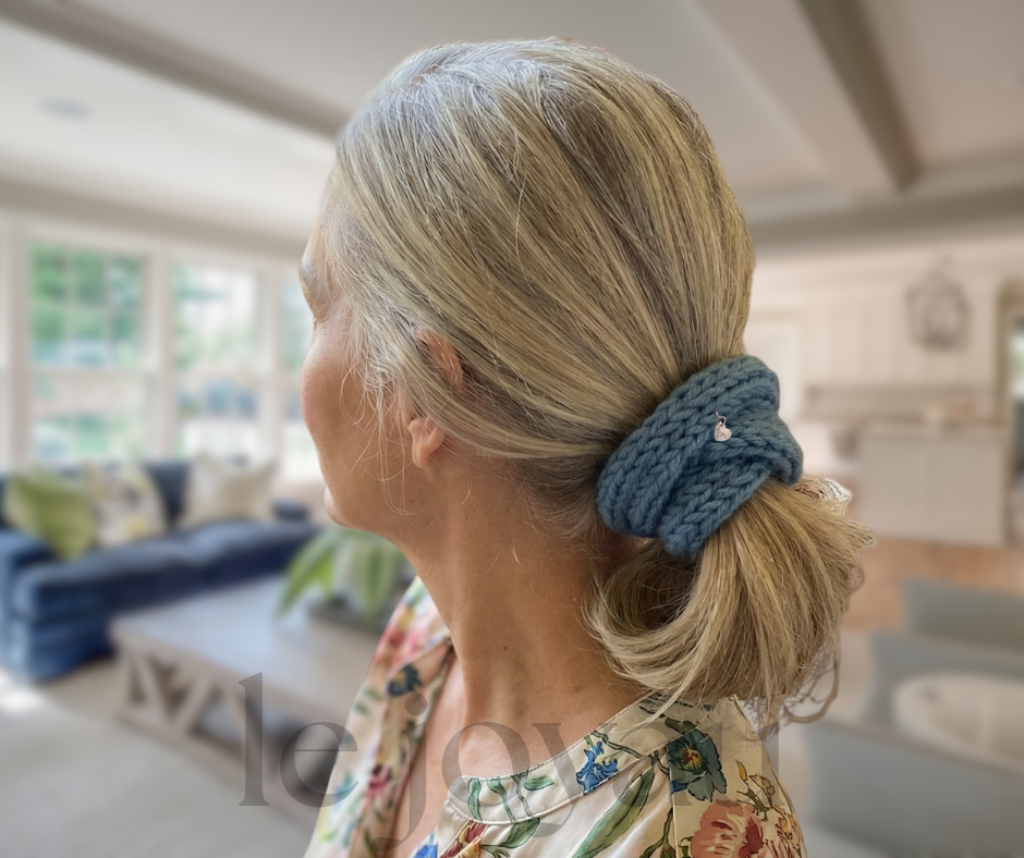 Discover Blue - Merino Wool Hair Wrap