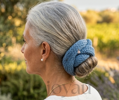 Discover Blue - Merino Wool Hair Wrap