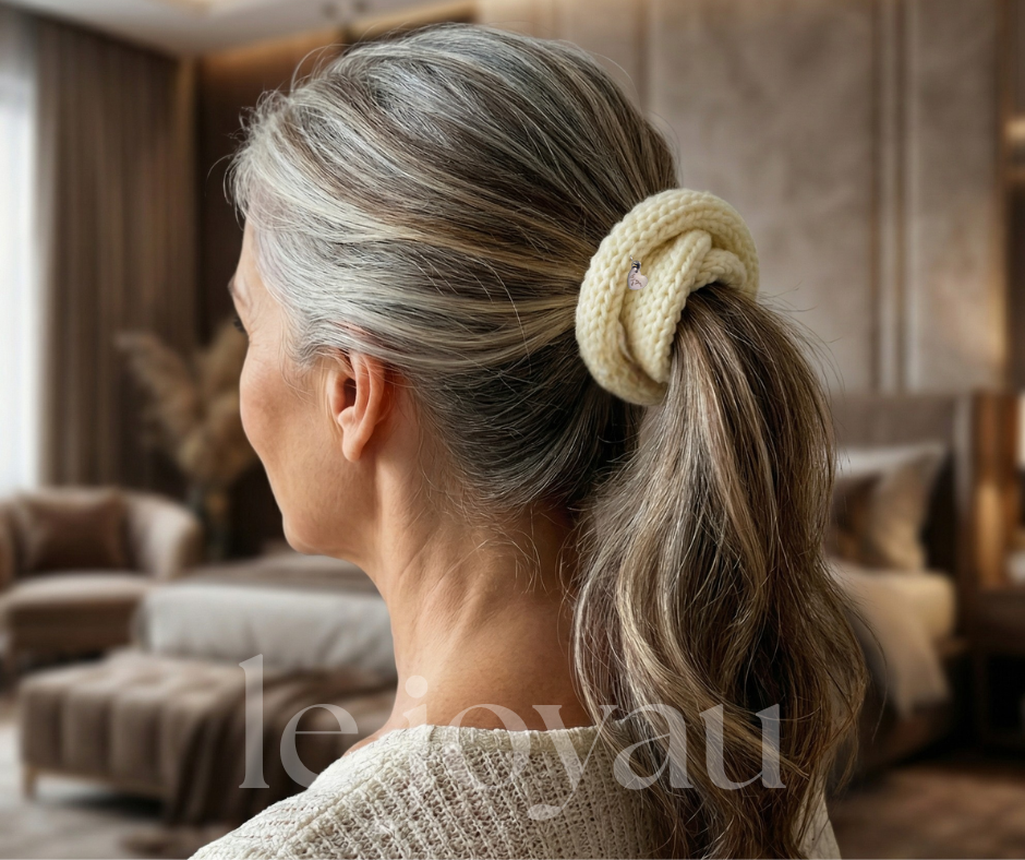 Cream White - Merino Wool Hair Wrap