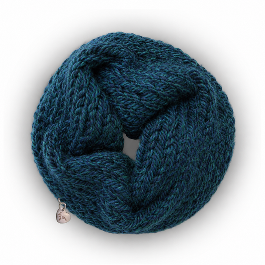 Blue Spruce - Highland/Alpaca Wool - Palette: Autumn-le joyau shop - Luxury Natural Fiber Hair Wraps