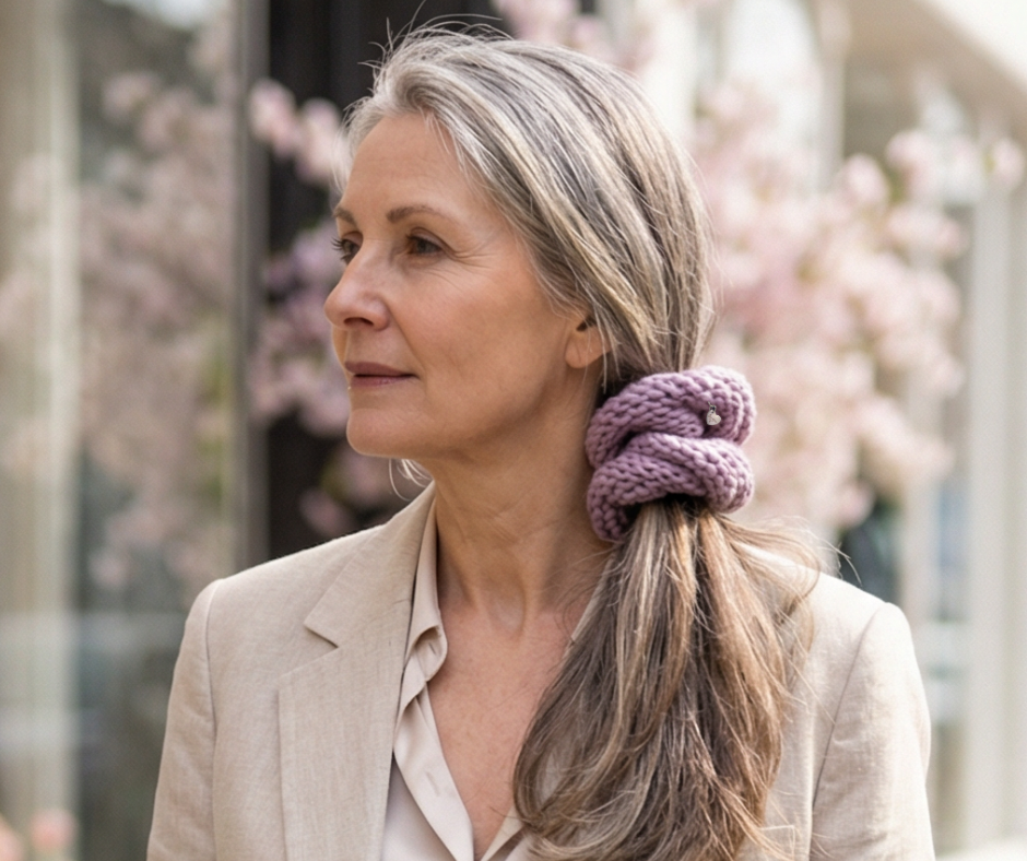 Dusty Lavender - Merino Wool Hair Wrap | le joyau shop