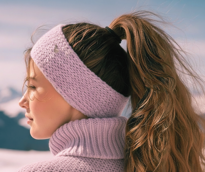 Merino Knit Headband - Lilac Pink