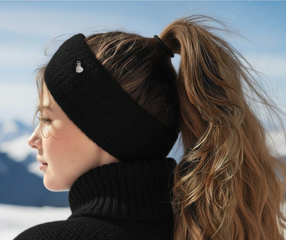 Merino Wool Headband - Black