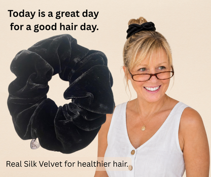 Black - Pure Silk Velvet